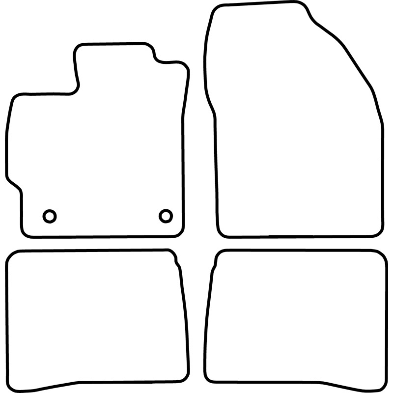 Set de tapis de sol sur mesure pour Toyota Prius 2012-2016