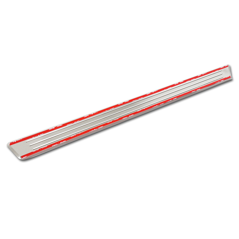Avisa Seuils de portes inox sur mesure pour Skoda Kodiaq II (PS7) 2024- 'Lines' - 4-pièces