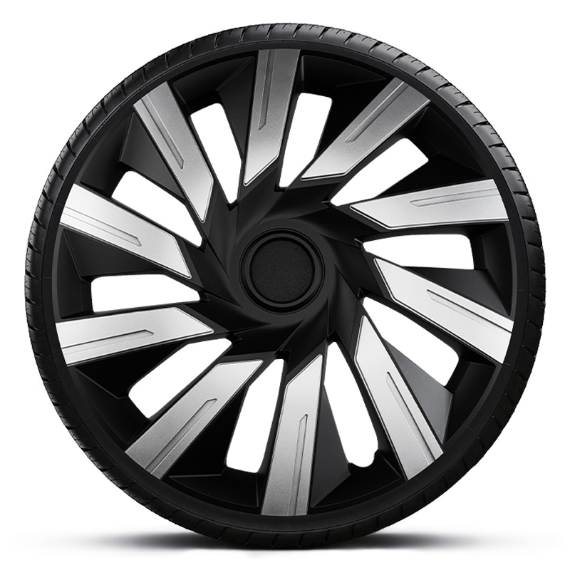 Jeu d'enjoliveurs J-Tec Tecna 16-inch argent/noir