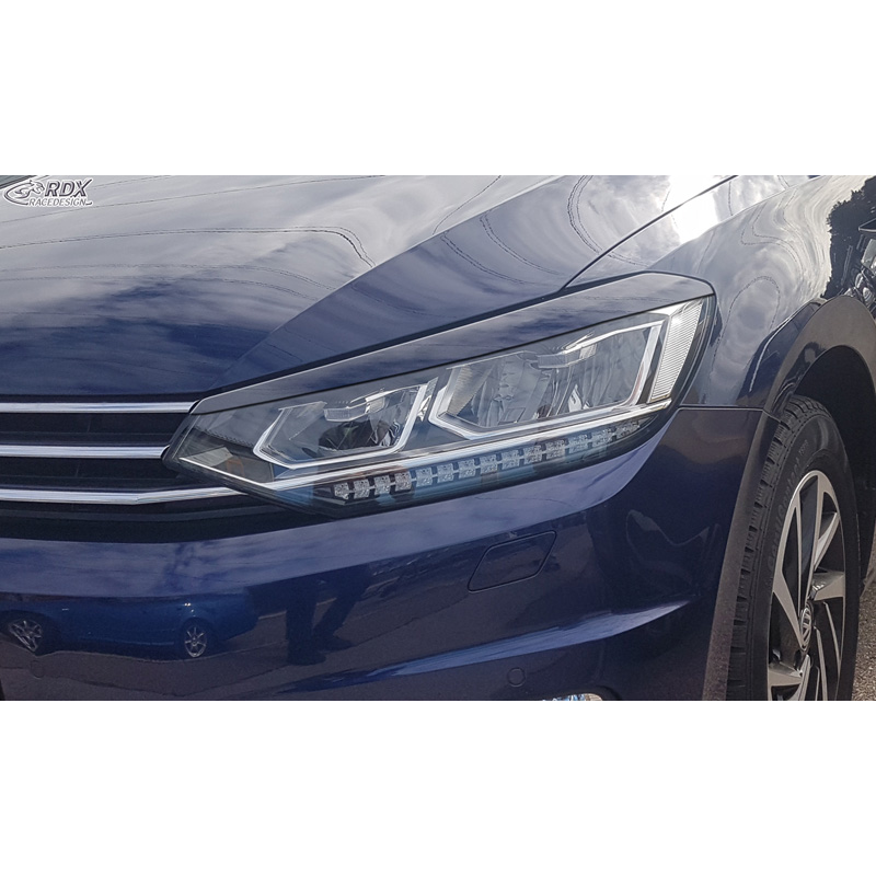 Spoilers de phares sur mesure pour Volkswagen Touran (5T) 2015- (LED) (ABS)