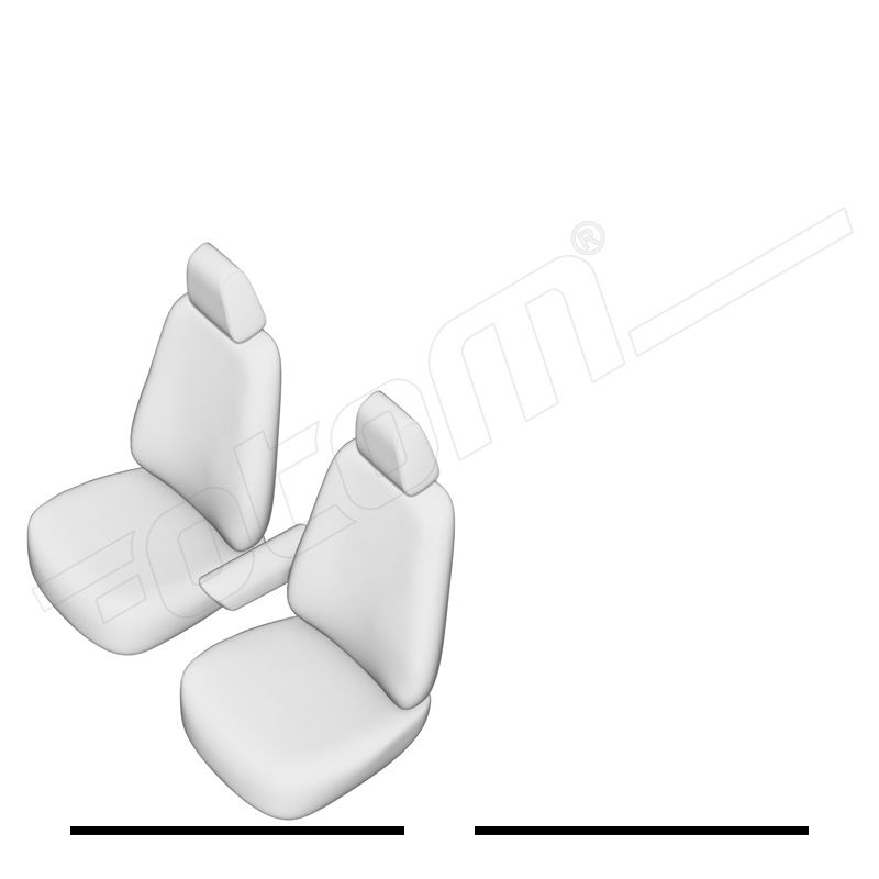New York Design Housses de siège en cuir artificiel 1+1 sur mesure pour Maxus E-Deliver 3 2020-