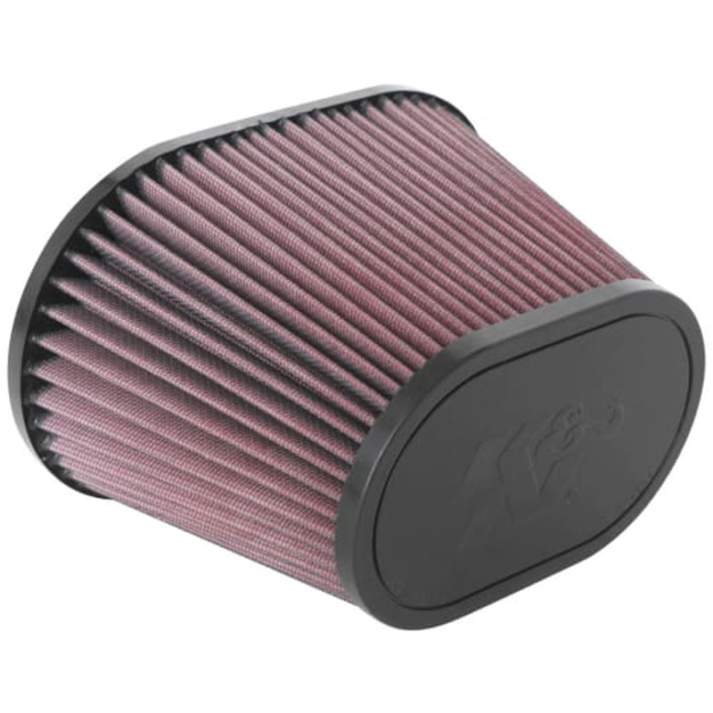 K&N Filtre à Air Universel Ovale/Conique 89mm raccordement, 159mm x 101mm en haut, 140mm hauteur (RU-5040)