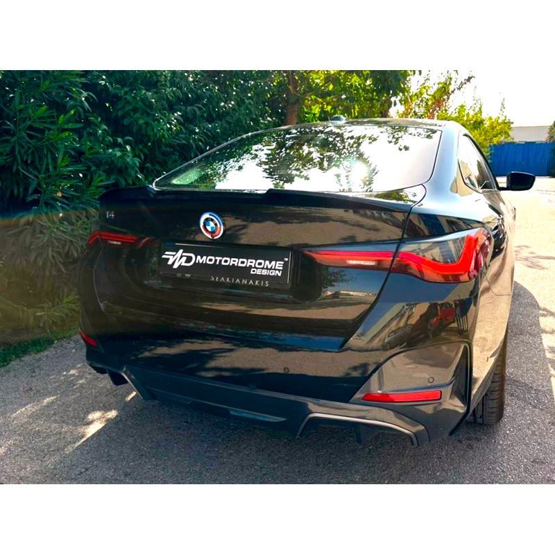 Lèvre spoiler arrière sur mesure pour BMW i4 G26 Sedan 2021- (PU)