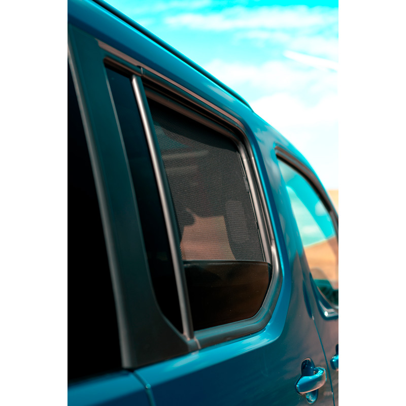 Set de Car Shades sur mesure pour Citroen Berlingo Multispace 2018- (seulement pour hayon arrière avec lunette ouvrante) (6-pièces)