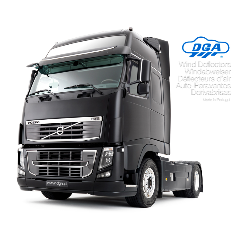 DGA Déflecteurs d'Air sur mesure pour DAF LF 45/55 2006- / LF Euro 6 2014- / XB 2023- & Renault D 2014- (2-pièces)