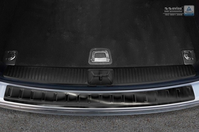 Zwart RVS Achterbumperprotector Mercedes C-Klasse W204 Kombi 201