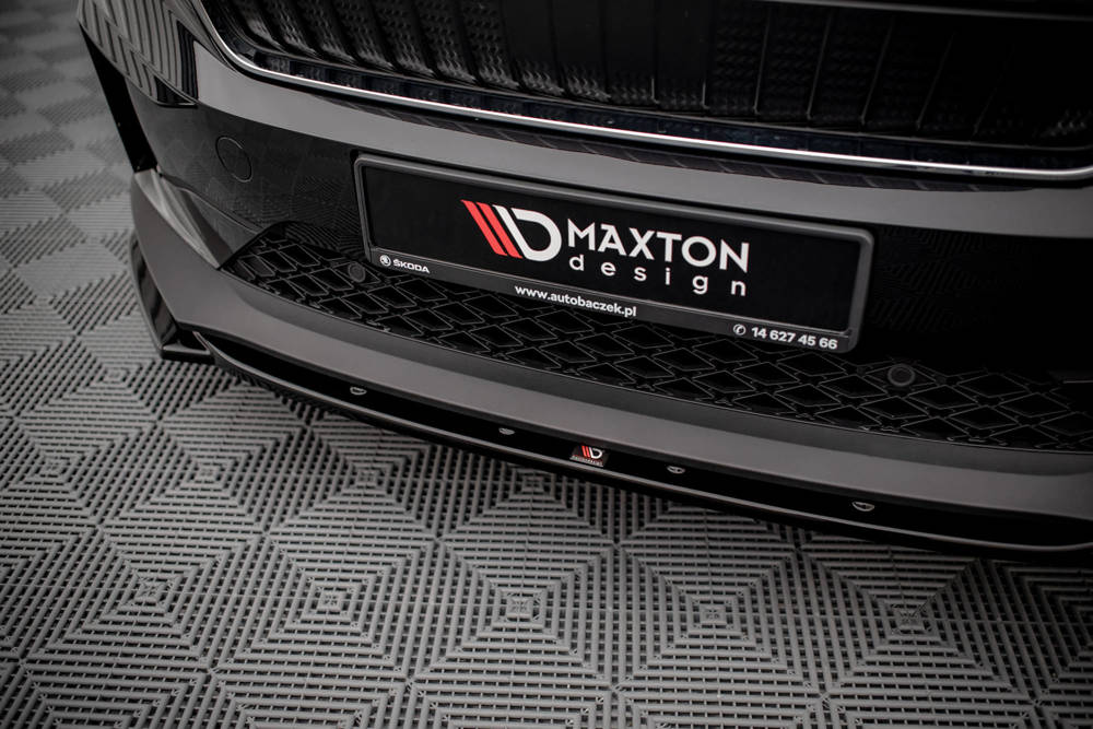 Voorspoiler V.3 Skoda Enyaq IV Maxton Glans Zwart
