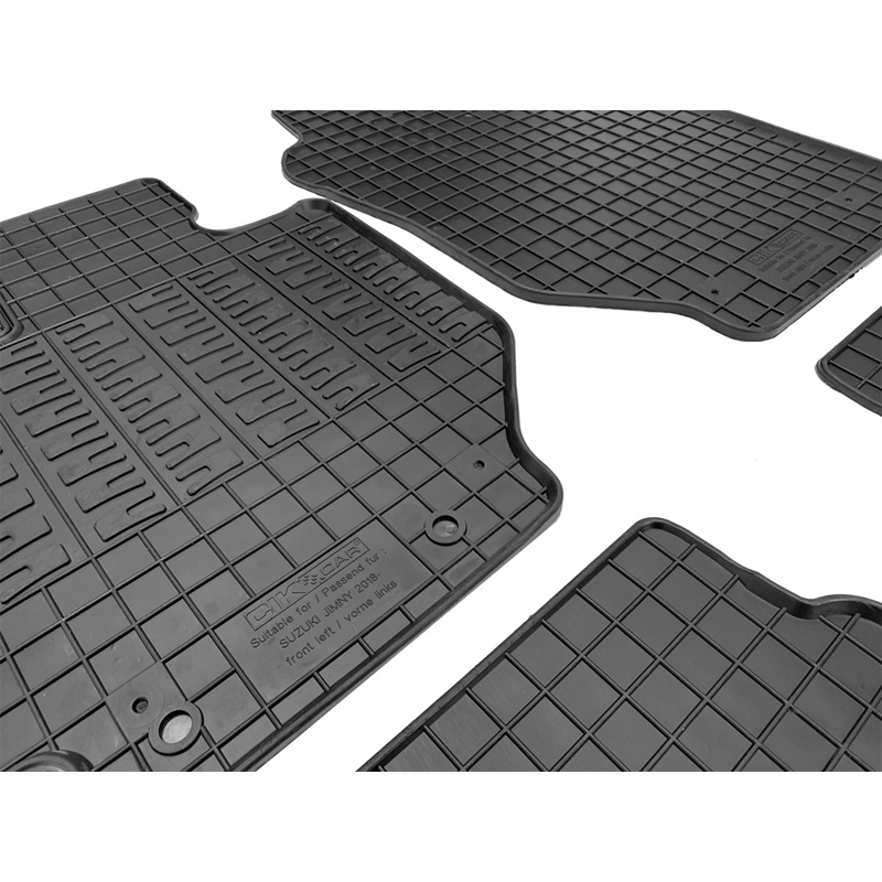 Set tapis de caoutchouc sur mesure pour Suzuki Jimny (A6G) 2018- (4-pièces + points de fixage)