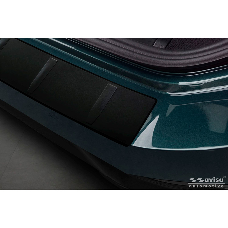 Avisa Protection de Seuil de Coffre Acier Inox sur mesure pour BMW Série 5 Touring (G61) 2024- incl. M-Sport - Noir Mat