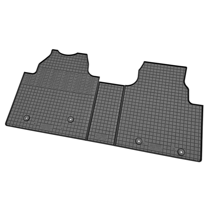 Set tapis de caoutchouc sur mesure pour Ford Tourneo Custom (V710) 2023- (3-pièces + points de fixage)