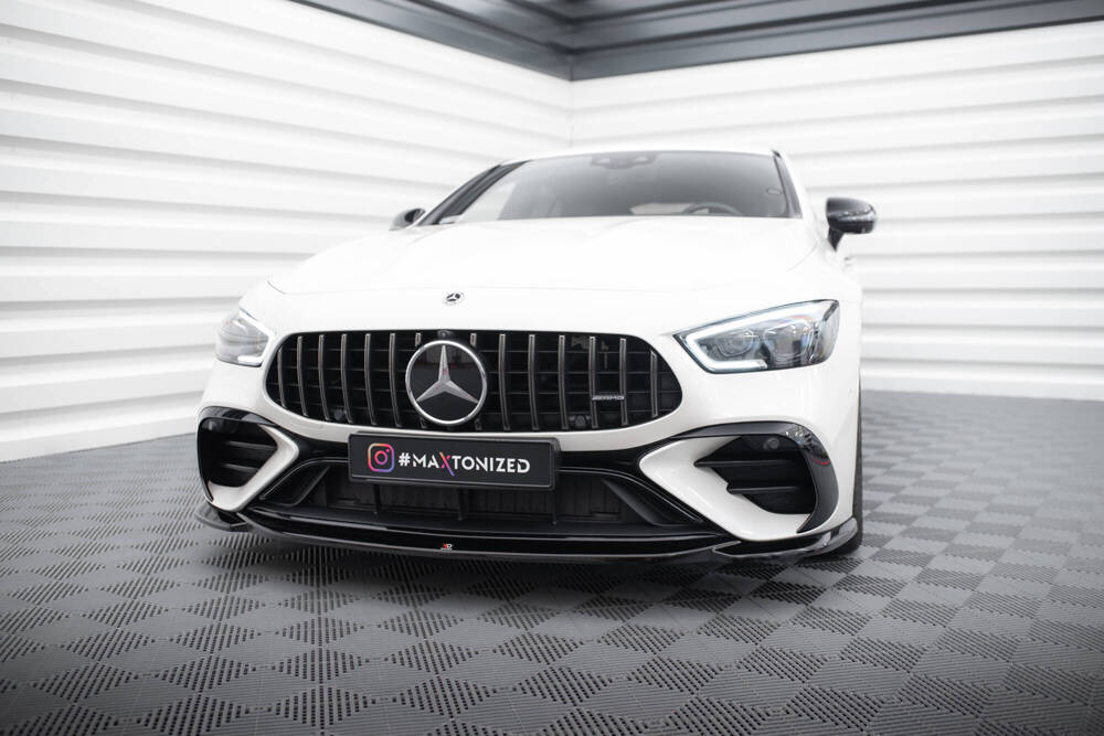 Voorspoiler V.1 Mercedes AMG GT43 Maxton Glans Zwart