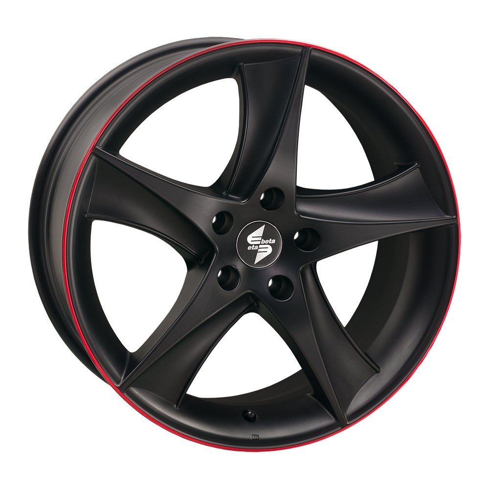 Velgen EtaBeta Jofiel zwart red 8x18 5x100 ET32
