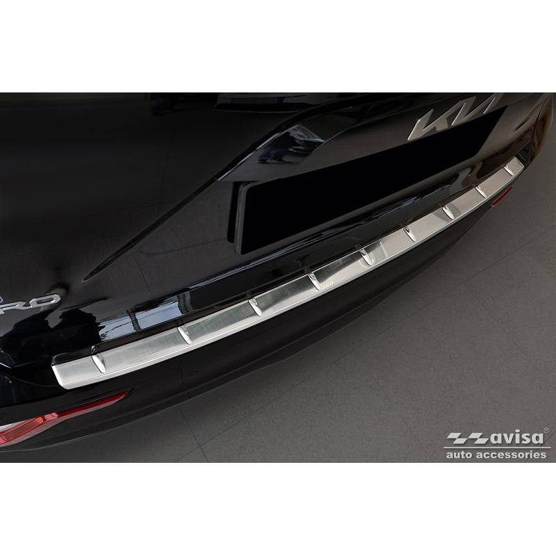 Protection de seuil arrière inox sur mesure pour Kia Niro II Hybrid & Niro II EV (SG2) 2022- 'Ribs'