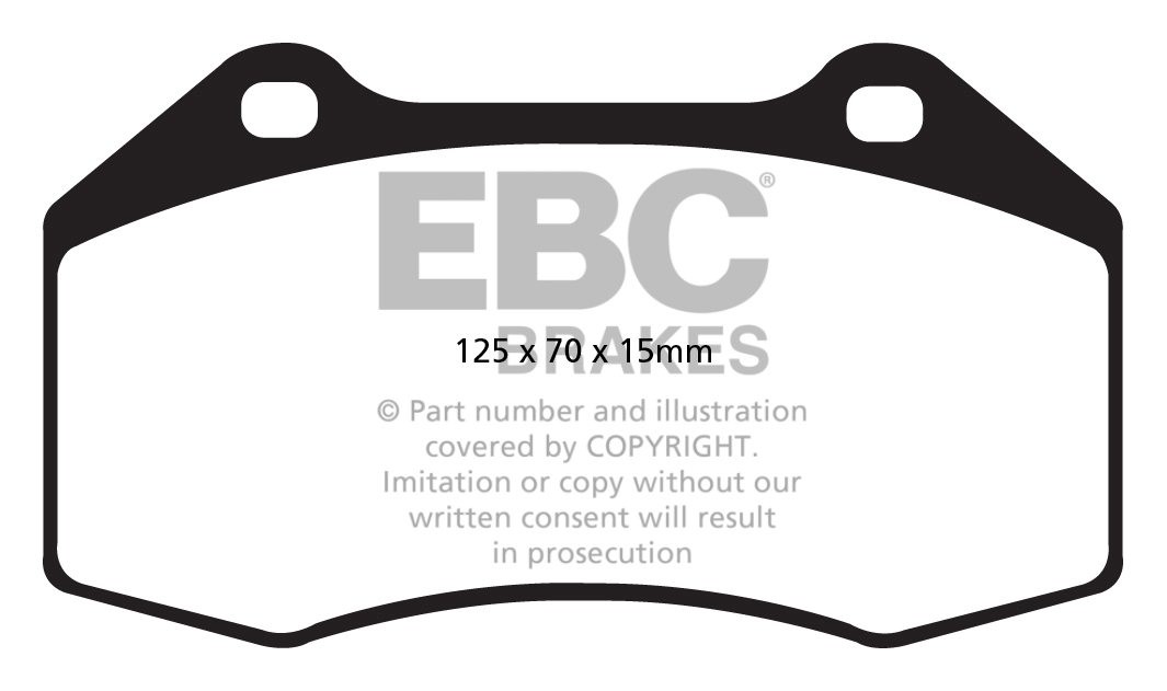EBC Brakes FIAT Punto Evo 1.4 Turbo Abarth 2010-.. Remblokken vo
