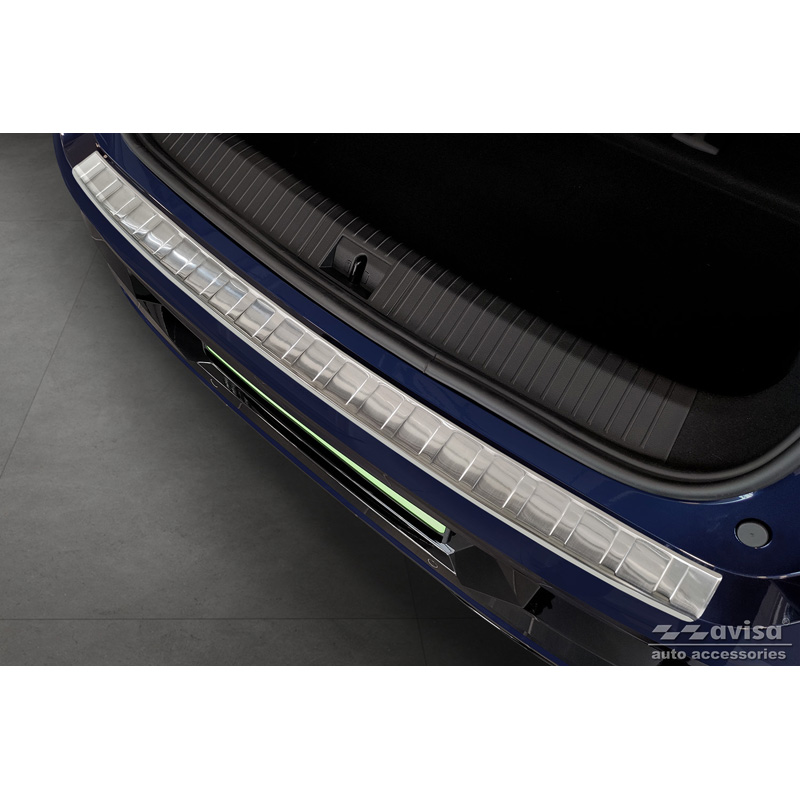 Protection de seuil arrière inox sur mesure pour Renault Megane E-Tech 2022- 'Ribs'