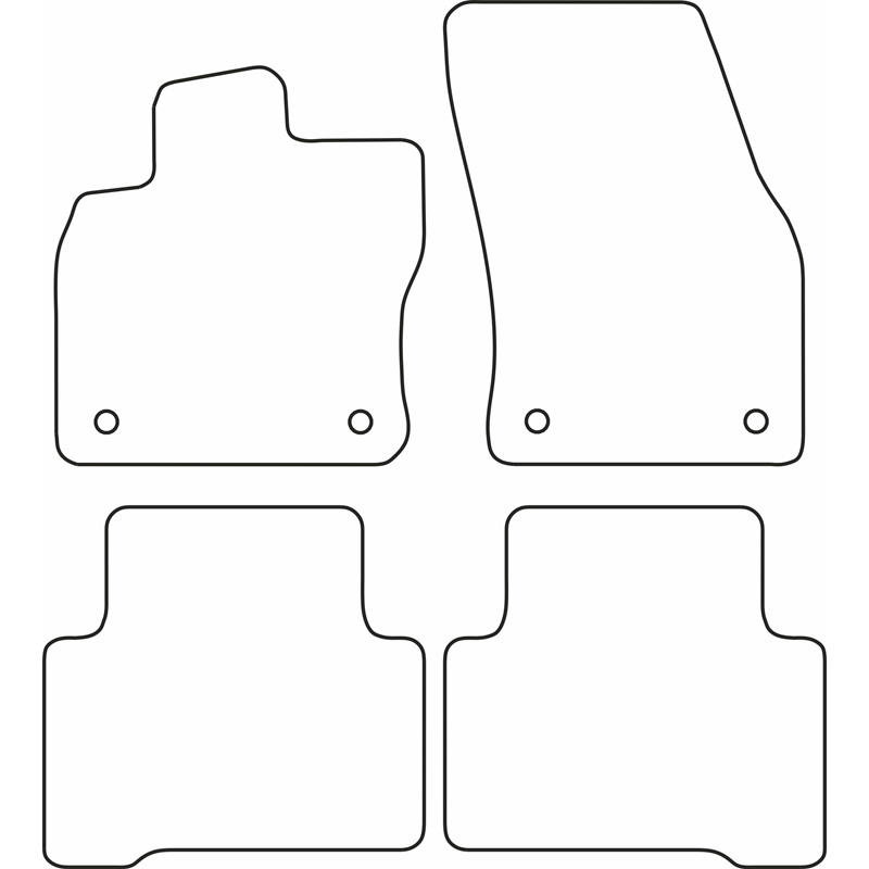 Set de tapis de sol sur mesure pour Volkswagen Touran 2015- (5-Personnes)