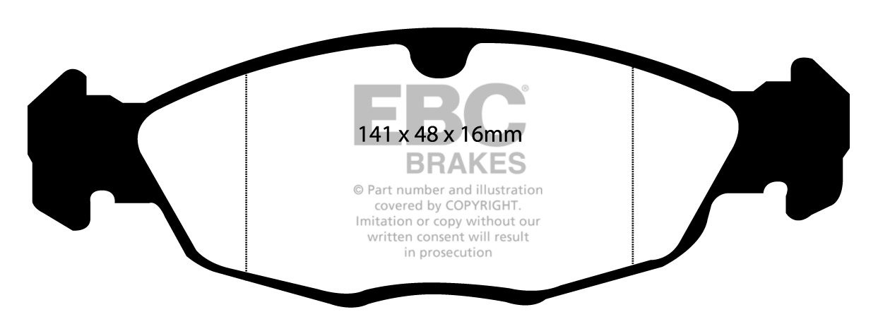 EBC Brakes VAUXHALL (OPEL) Cavalier 1.7 TD Station 92-94 Remblok