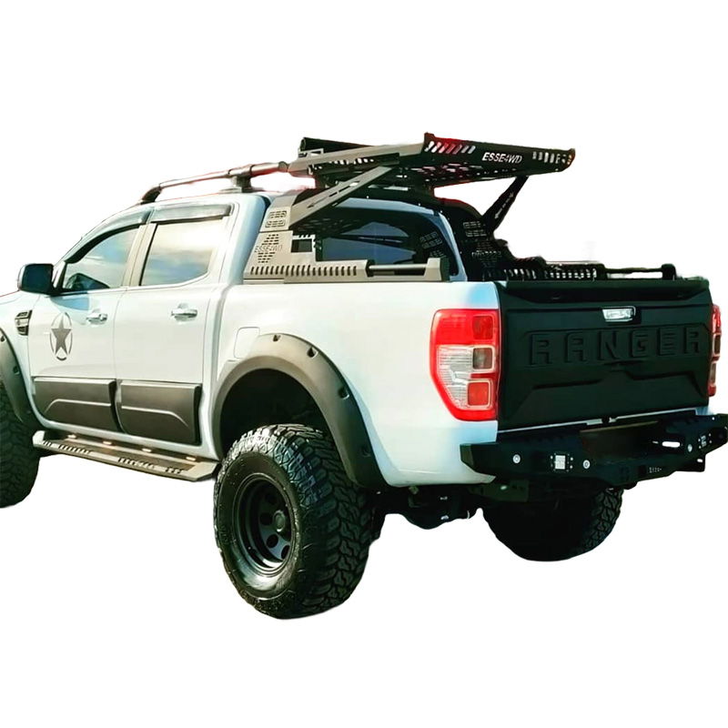 Protecteur de hayon sur mesure pour Ford Ranger T6/T7/T8 2012-2022 - Version 2 - Noir mat