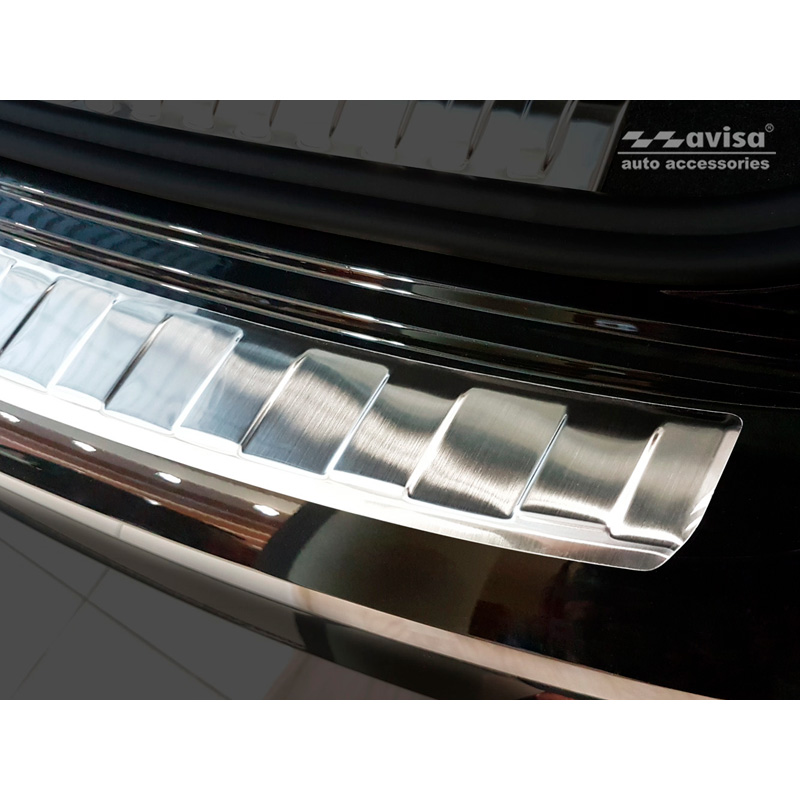 Protection de seuil arrière inox sur mesure pour Audi Q3 II 2019- incl. S-Line 'Ribs'