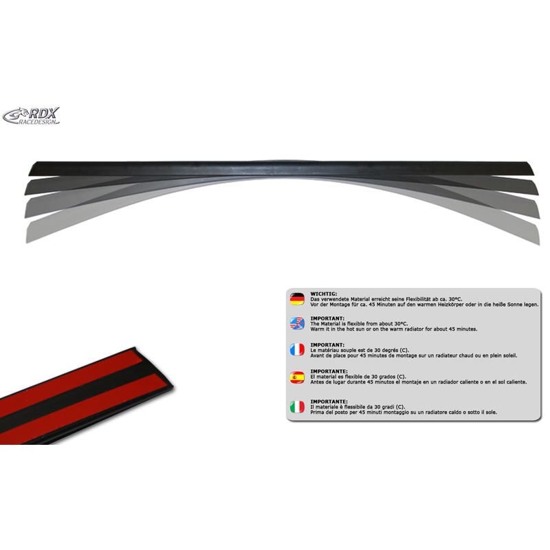 RDX Lèvre spoiler arrière sur mesure pour Ford Mustang Mach-E 2020- (ABS)