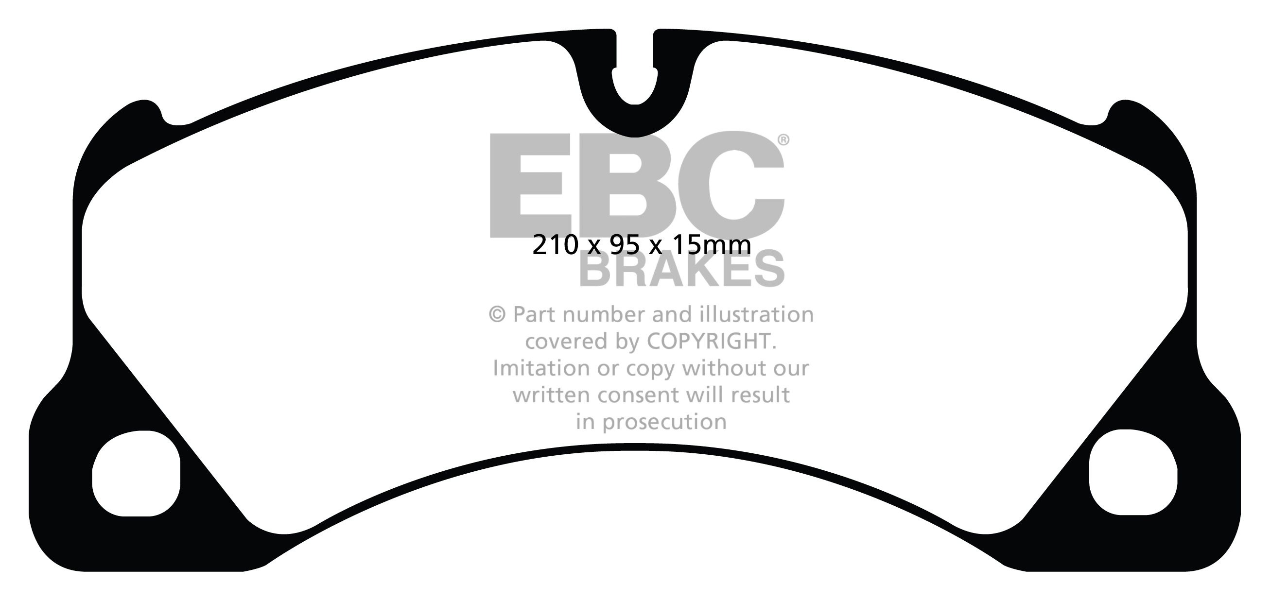 EBC Brakes VW Touareg 4.2 2008-2010 Remblokken voorzijde yellows