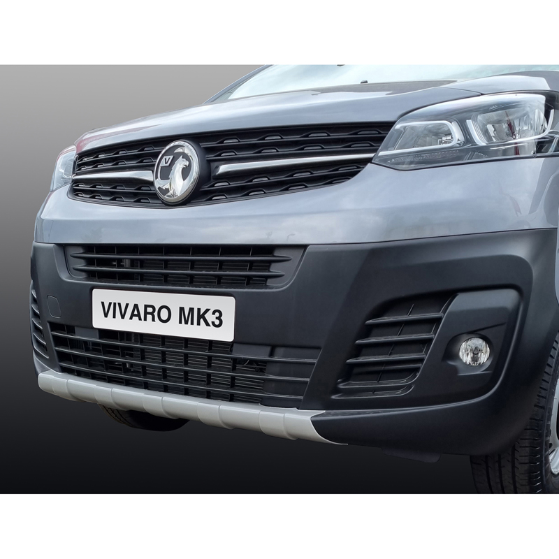 RGM Spoiler avant 'Skid-Plate' sur mesure pour Citroën Jumpy/Peugeot Expert/Toyota Proace 2016-/Opel Vivaro 2019-/Fiat Scudo 2022- Argent (ABS)