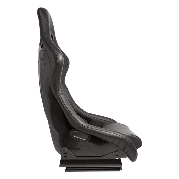 Siège baquet 'MO' - Simili Cuir Noir - Dossier fixe en polyester - incl. glissières