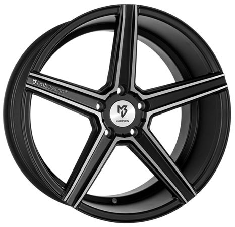 mbDESIGN KV1 Black Matt Polish 9x20 5x120 ET35 Velgen