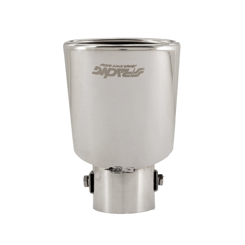 Simoni Racing Embout d'Échappement Ovale/Oblique Inox - 87x66xL150 - Montage ->48mm