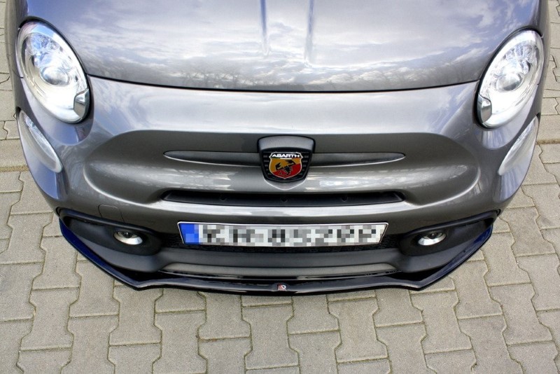 Voorspoiler Fiat 500 Abarth Facelift MK1 Glanzend Zwart