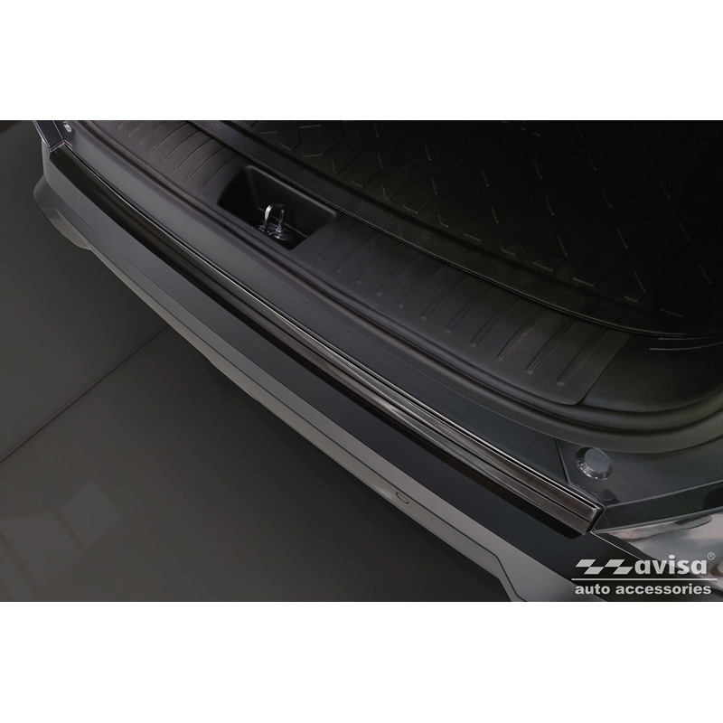 Protection de seuil arrière inox noir sur mesure pour Hyundai Kona II (SX2) excl. N-Line 2023-