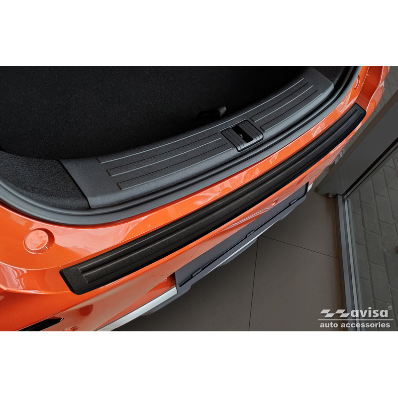 Protection de seuil arrière inox noir mat sur mesure pour MG ZS FL 2019-2024 'Lines'