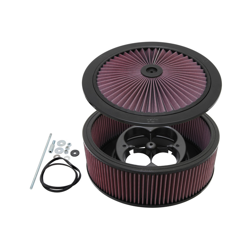 K&N Filtre à Air X-Stream - 186mm raccord, 305mm diamètre intérieur, 121mm hauteur - pour Holley Dominator (66-3220)