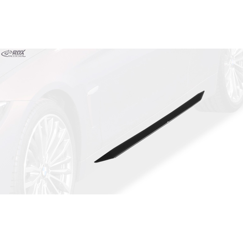 Jupes latérales 'Slim' sur mesure pour BMW Série 4 F32/F33/F36 (ABS noir luisant)