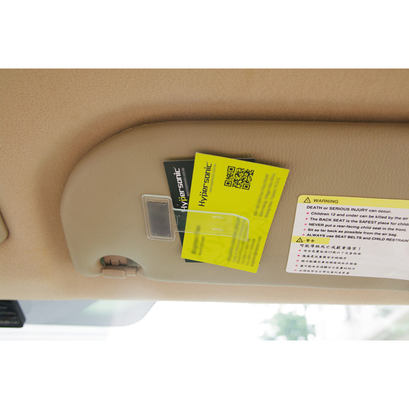 Clip universel pour tickets/carte bancaire/support de carte de stationnement 75x40x2mm - Auto-adhésif - Set de 2 pièces