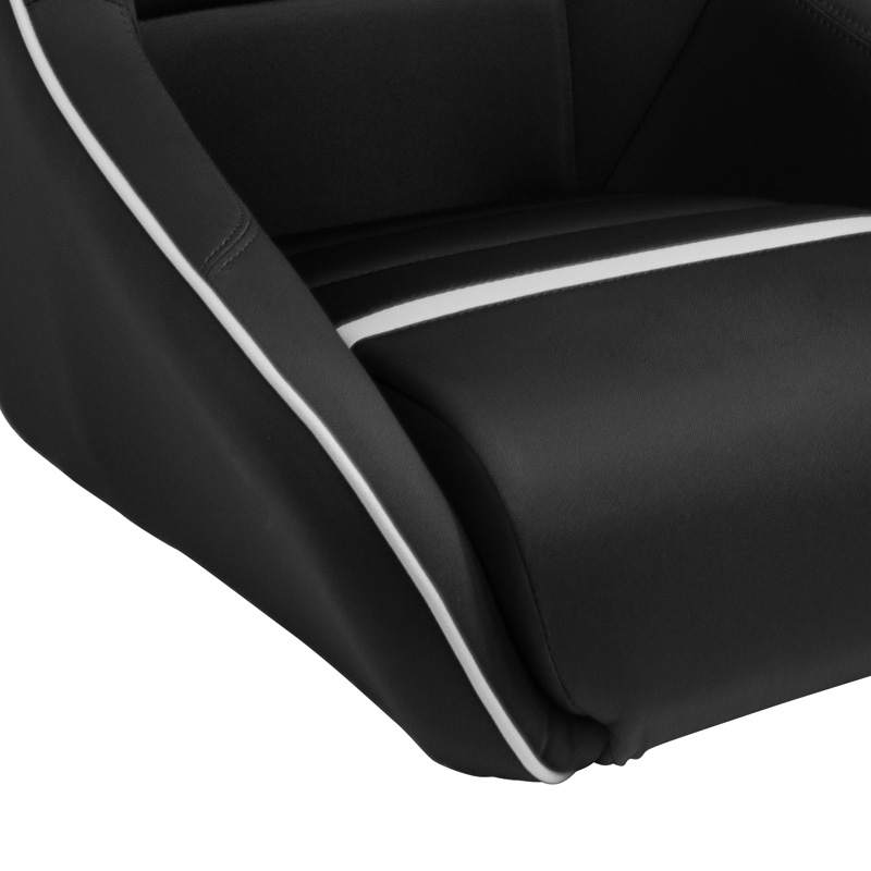 Siège baquet 'Classic RS' - Noir/Gris - Dossier fixe + Appuie-tête intégré - incl. glissières