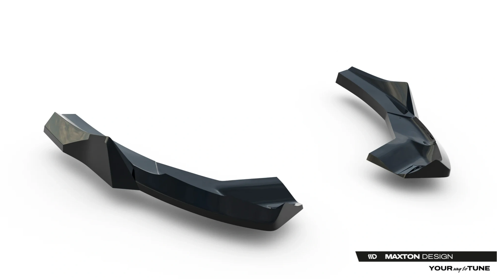 Zij-Diffuser passend voor Audi RS3 Sedan 8Y Facelift Maxton Glans Zwart V.3