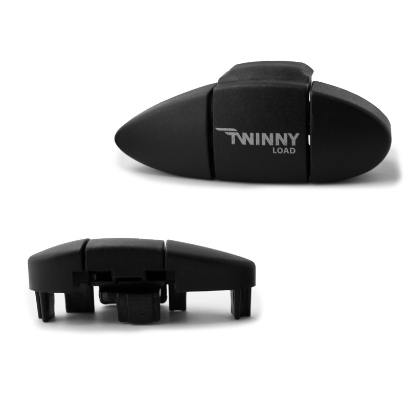 Capuchon d'extrémité de barre de toit Twinny Load d'Aluminium F01 & F02 - gauche et droite - Nouveau modèle