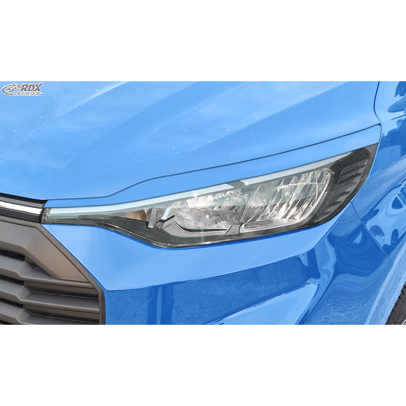 RDX Spoilers de phares sur mesure pour Ford Transit Custom & Tourneo Custom (V710) 2023- (avec phares halogènes) (ABS)