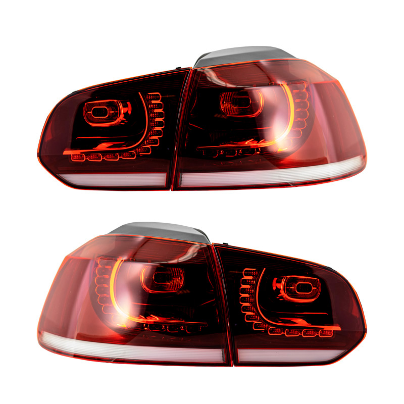 Set de Feux Arrière LED Look-R sur mesure pour Volkswagen Golf VI 2008-2012 excl. Variant - Rouge/Claire/Fumée - incl. Feux Dynamiques