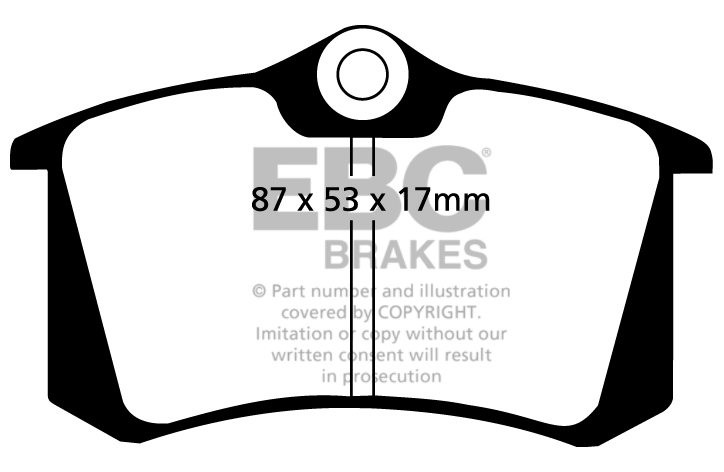 EBC Brakes AUDI A3 8P 1.4 Turbo 2007-.. Remblokken achterzijde