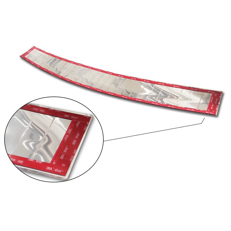 Protection de seuil arrière inox sur mesure pour Dacia Lodgy 2012-2017 & FL 2017- 'Ribs'