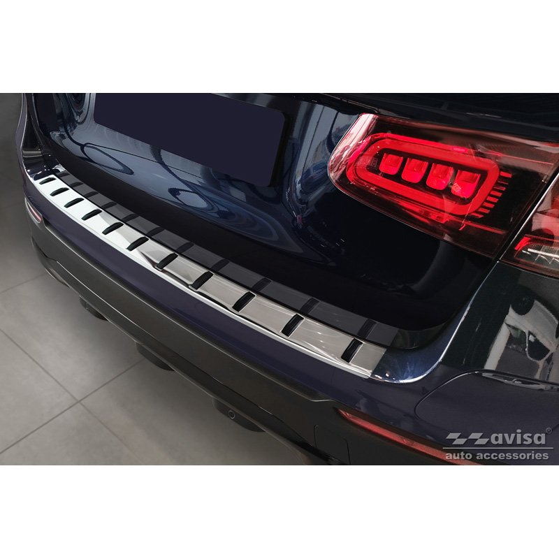 Protection de seuil arrière inox sur mesure pour Mercedes GLC (X253) 2015-2019 & Facelift 2019- 'STRONG EDITION'