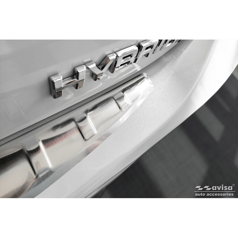 Protection de seuil arrière inox sur mesure pour Toyota Camry (V7) 2017-2021 & FL 2021-2024 / Toyota Camry (XV80) 2024- 'Ribs'