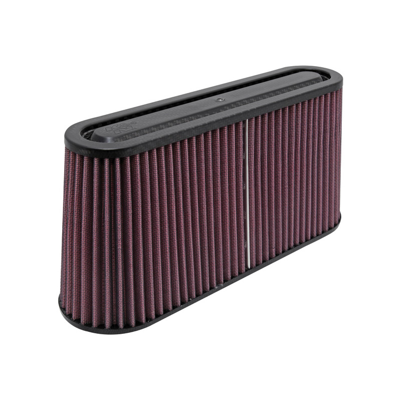 K&N Filtre à Air universel - avec fibre de carbone - raccord ovale de 51x159mm, 305mm x 89mm base, 279mm x 64mm du haut, 146mm hauteur (RP-5105)