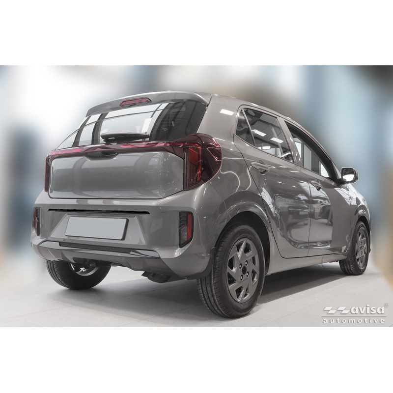 Avisa Moulure de hayon en Inox Noir Chrome sur mesure pour Kia Picanto III (JA) Facelift 2024-