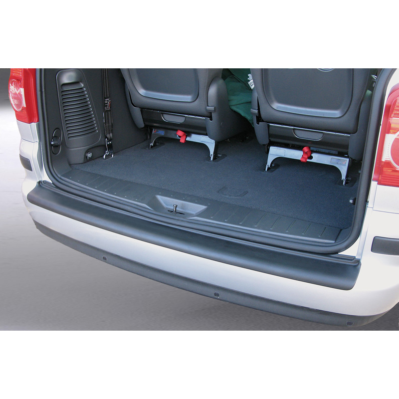 Protection de seuil arrière (ABS) sur mesure pour Ford Galaxy/Volkswagen Sharan/Seat Alhambra 2000-2010 Noir