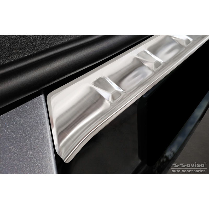 Protection de seuil arrière inox sur mesure pour Opel Grandland X Facelift 2021- 'Ribs'