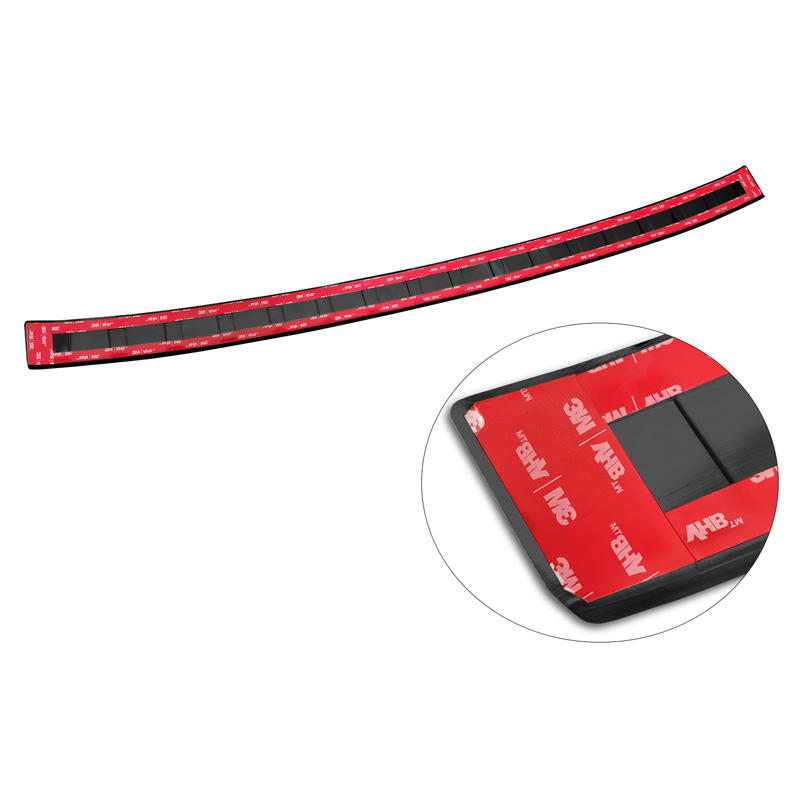 Protection de seuil arrière inox noir sur mesure pour Cupra Born 2021- 'Ribs'