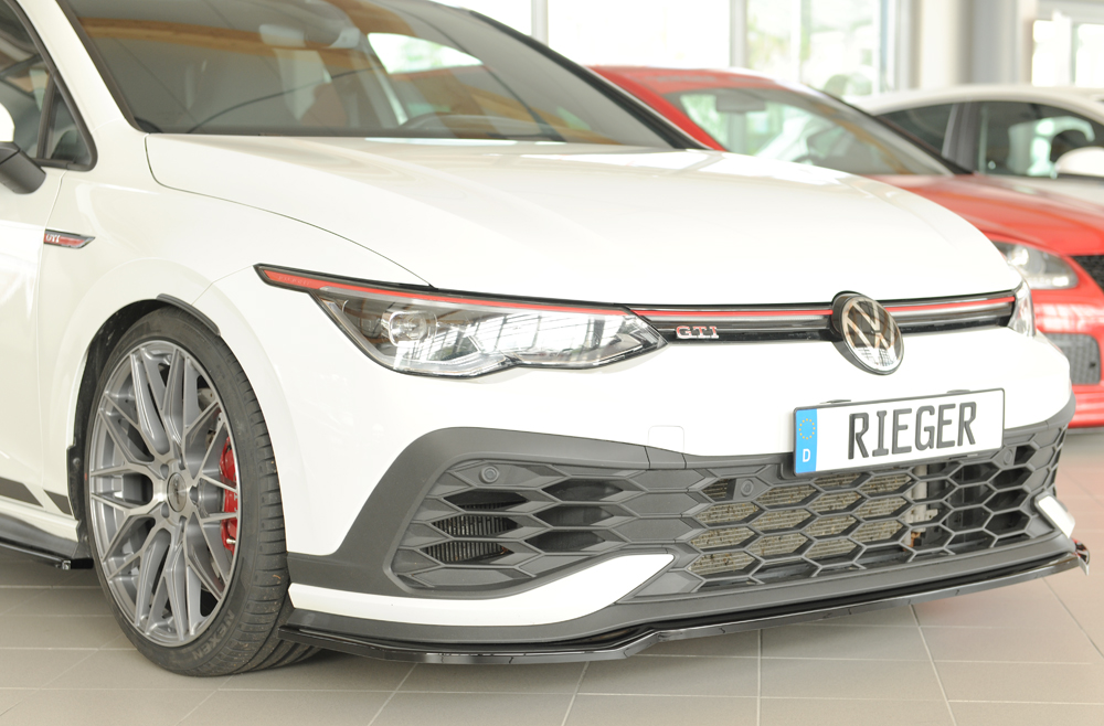 Voorspoiler Volkswagen Golf 8 GTI Clubsport Rieger Glans Zwart